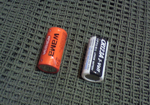 RCR123A リチウムイオン充電池